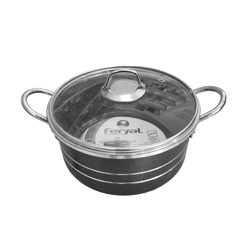 قابلمه گرانیتی  فریال مدل در شیشه ای سایز 20