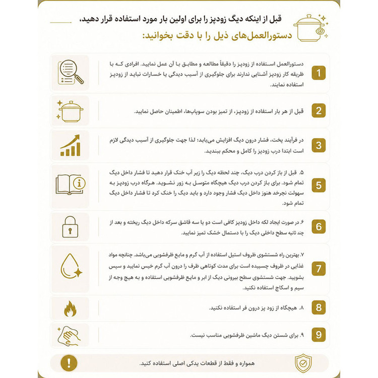 زودپز آپادانا مدل TitanChef کفی 5 لایه گنجایش 5تا 9لیتری